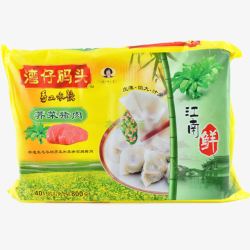 湾仔码头荠菜猪肉水饺素材