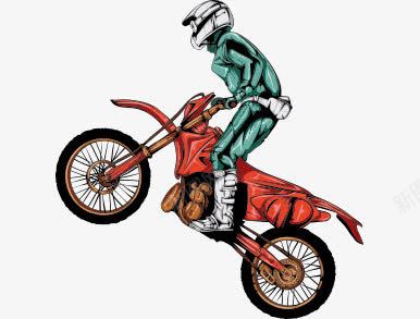 骑着摩托车的男子png免抠素材_88icon https://88icon.com 摩托车 男子 跳跃 运动