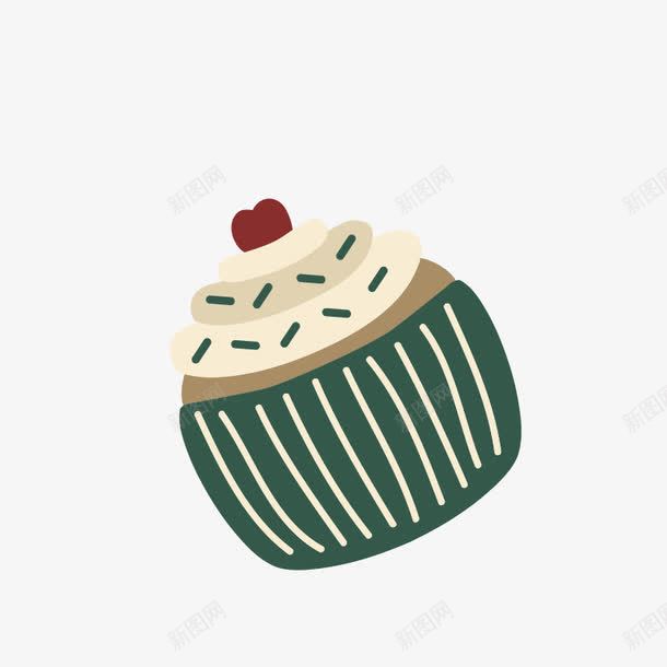 绿色蛋糕png免抠素材_88icon https://88icon.com 卡通圣诞装饰物 卡通节日装饰 蛋糕