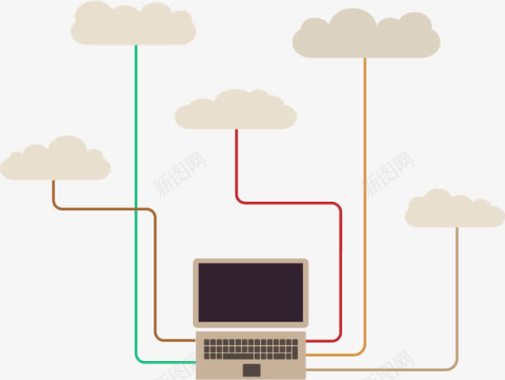 ai衣服云计算图标图标