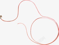 红色细绳实物素材