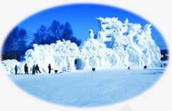 雪雕创意合成小图标元素雪雕像高清图片