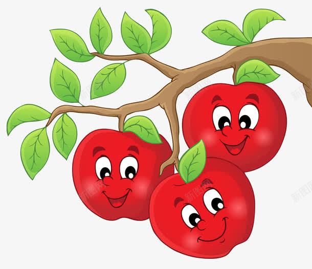 树干上的青苹果png免抠素材_88icon https://88icon.com 卡通 果肉 树干 栖霞苹果 水果 清脆香甜 甜的 红苹果 苹果 营养丰富 酸甜的