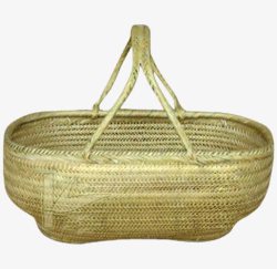 一个竹篮子素材