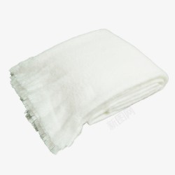 白色床毯子素材