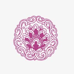 花纹底纹淡紫色中国风素材