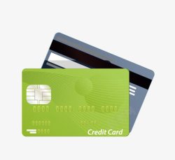 全球绿色信用卡矢量图素材