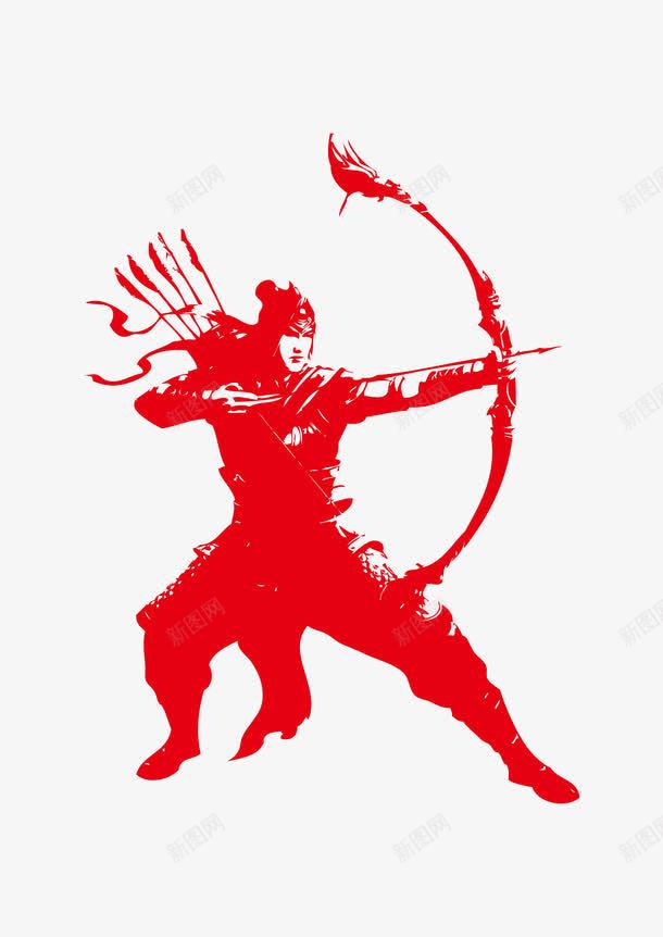 武侠男弓箭手png免抠素材_88icon https://88icon.com AI 免抠 古典 弓箭手 手绘 武侠