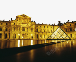 复古辉煌建筑巴黎卢浮宫图素材