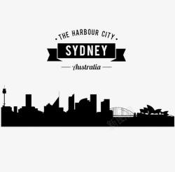 悉尼城市剪影素材