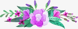 紫色的花胸花素材