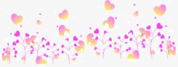 粉色创意爱心花朵素材