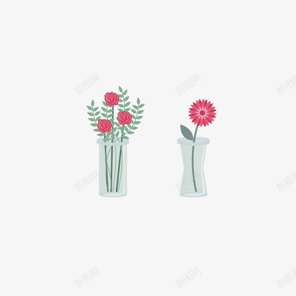 花瓶插花png免抠素材_88icon https://88icon.com 下载 插花 素材 花瓶 设计