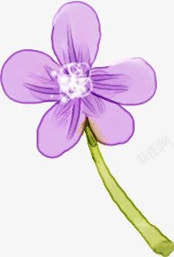 清新紫色春日花朵素材