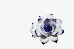 白蓝瓷花朵素材