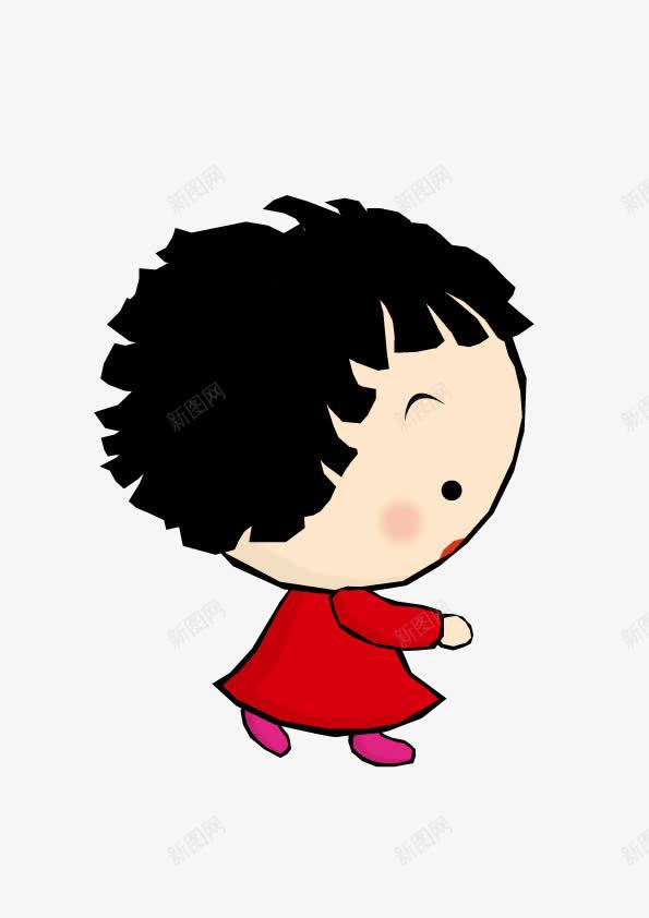 可爱的卡通女孩图png免抠素材_88icon https://88icon.com 人物 卡通 可爱的 女孩 手绘图 短发 红色裙子