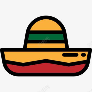 酋长帽墨西哥帽图标图标