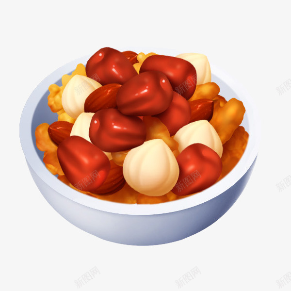 手绘红枣png免抠素材_88icon https://88icon.com 手绘食材 红枣 食物