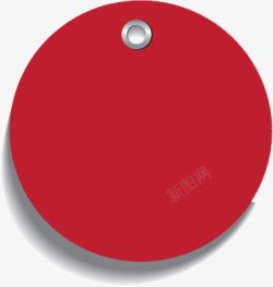 红色圆盘促销标签素材