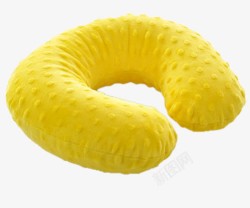 暖黄色按摩u型枕素材