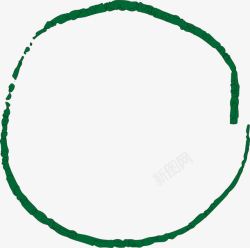 绿色圆形虚线圆素材