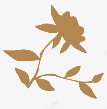 咖啡色背景相框咖啡色之植物2图标图标