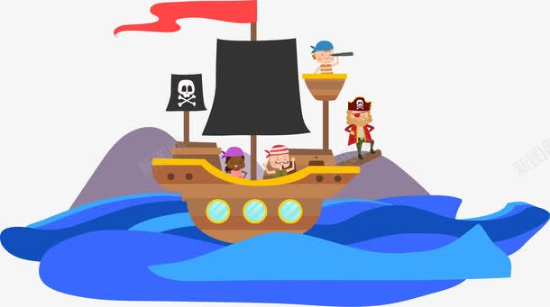 威风的海盗png免抠素材_88icon https://88icon.com 加勒比海盗 探险之旅 海盗 海盗船长 矢量素材