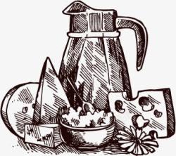芝士茶茶具高清图片