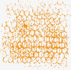 手绘黄色蜂窝素材