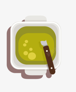 卡通扁平化绿豆汤矢量图素材