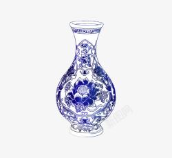 青花瓷花瓶素材