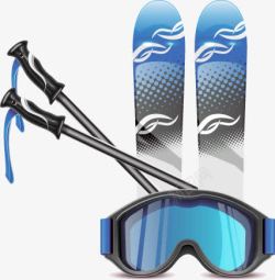 滑雪器材体育器材矢量图高清图片