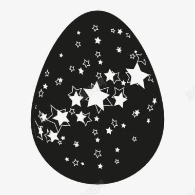 五角星图案的复活节彩蛋图标图标