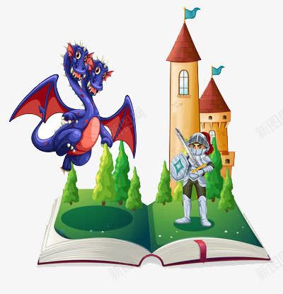 童话书里的剑龙和骑士png免抠素材_88icon https://88icon.com 剑龙 故事 童话 骑士