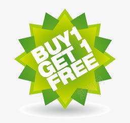 促销标签模板BUYGETFREE标签图标图标