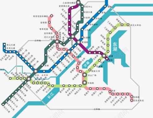 武汉地铁路线图标图标