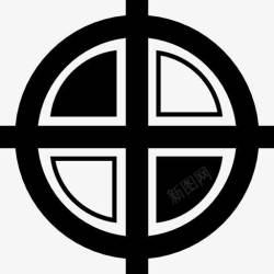 十字线的变体十字的黑色和白色的变异图标高清图片