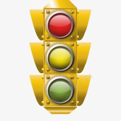 标志道路交通黄色指挥牌矢量图素材