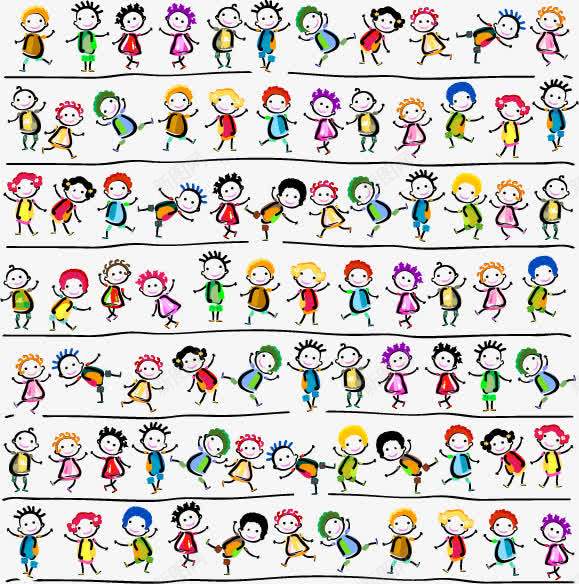 手绘卡通儿童手拉手图案png免抠素材_88icon https://88icon.com 儿童 卡通 图案 手拉手 手绘