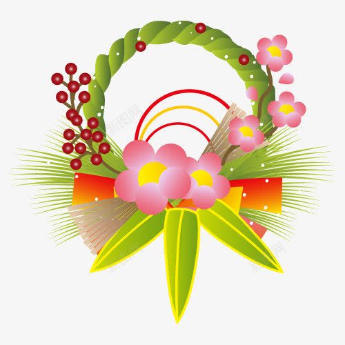 手绘花篮png免抠素材_88icon https://88icon.com 彩色 手绘 花纹