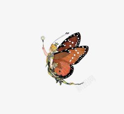 花蝴蝶仙子素材