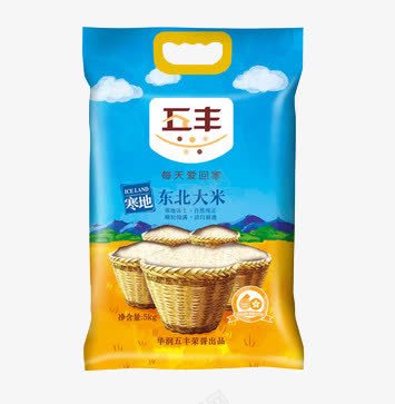 产品实物五丰大米png免抠素材_88icon https://88icon.com 五丰大米 粮食 食品