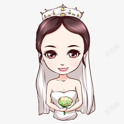 漂亮的新娘Q图png免抠素材_88icon https://88icon.com Q图 大眼睛 新娘 漂亮