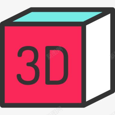 3D电视眼镜3d图标图标