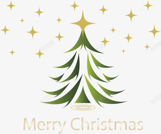 merrychristmaspng免抠素材_88icon https://88icon.com 圣诞树喜庆绿色星星