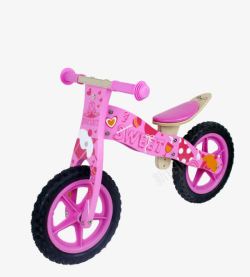 红色女幼儿自行车女孩炫酷两轮车高清图片