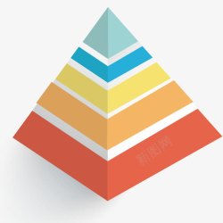 彩色立体金字塔矢量图素材