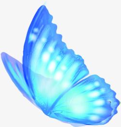 蓝色羽翼蝴蝶素材