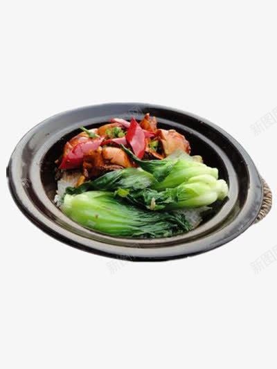 煲仔饭png免抠素材_88icon https://88icon.com 主食 美食 肉 陶瓷锅 青菜