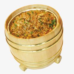 木桶木盆米饭煮熟的米高清图片